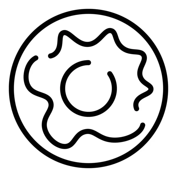Reamy donut icon, outline style — стоковый вектор