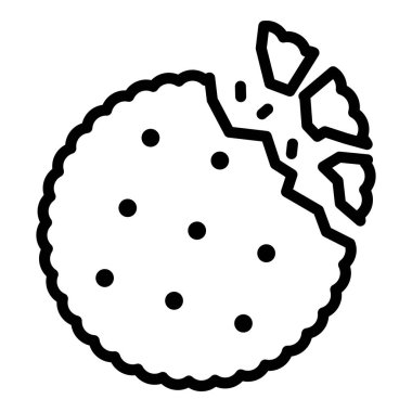 Kırık bisküvi simgesi, anahat stili