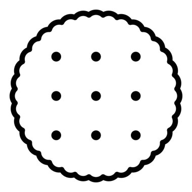 Pişmiş kurabiye simgesi, taslak biçimi