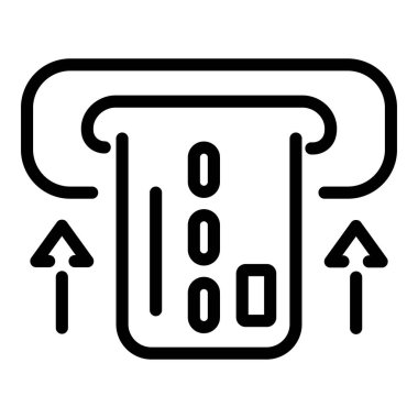 ATM simgesinde kredi kartı, özet biçimi