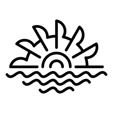 Ahşap su değirmeni simgesi, taslak biçimi