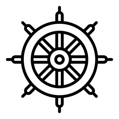 Kırsal su değirmeni simgesi, taslak biçimi