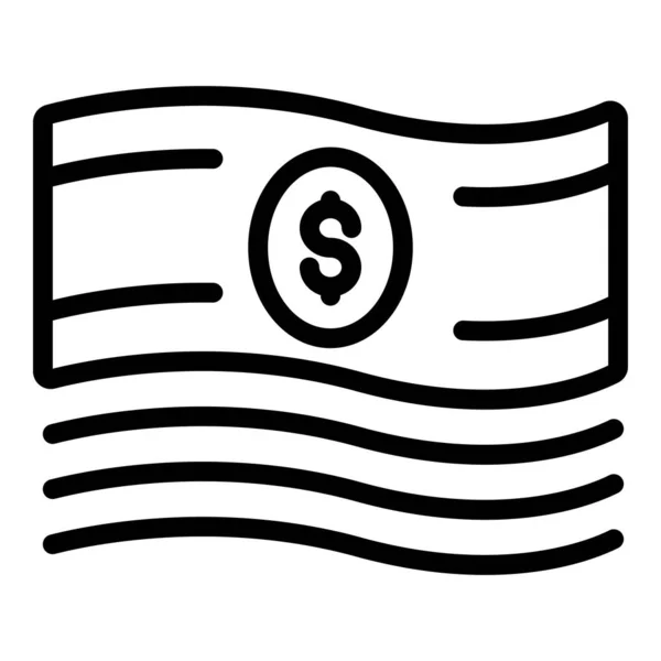 Icono de dinero en efectivo, estilo de esquema — Archivo Imágenes Vectoriales