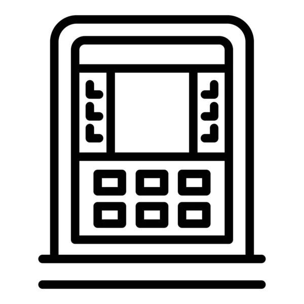 Atm cash icon, outline style — 图库矢量图片