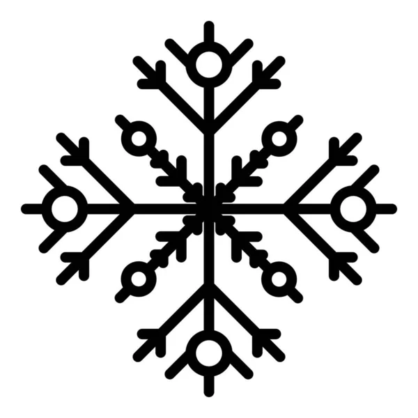 Caindo ícone floco de neve, estilo esboço — Vetor de Stock