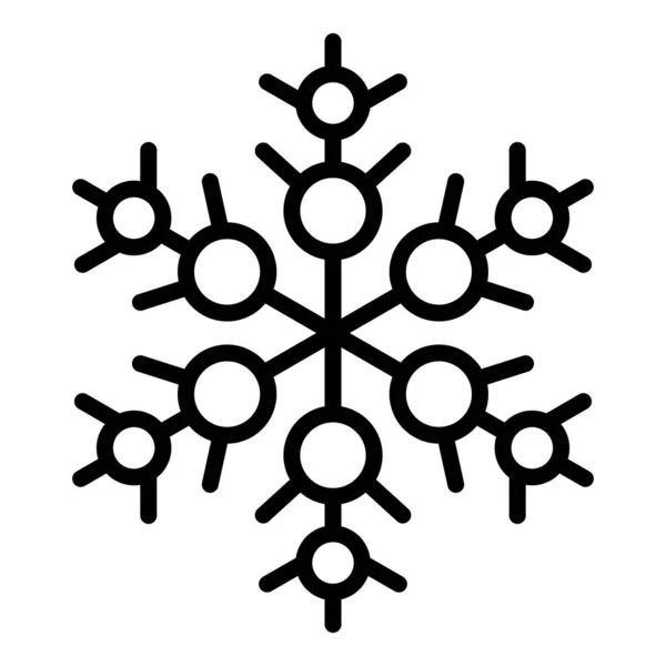 Geometric snowflake icon, outline style — ストックベクタ