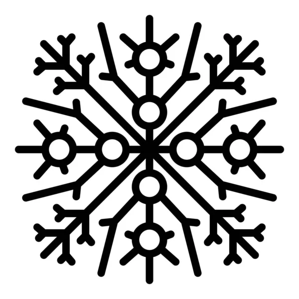 Grafisches Schneeflockensymbol, Umrissstil — Stockvektor