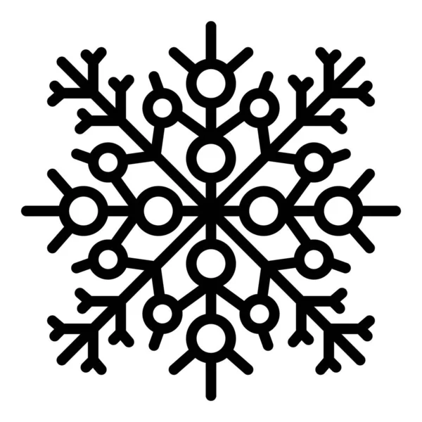 Urlaub Schneeflocke Symbol, Umriss Stil — Stockvektor
