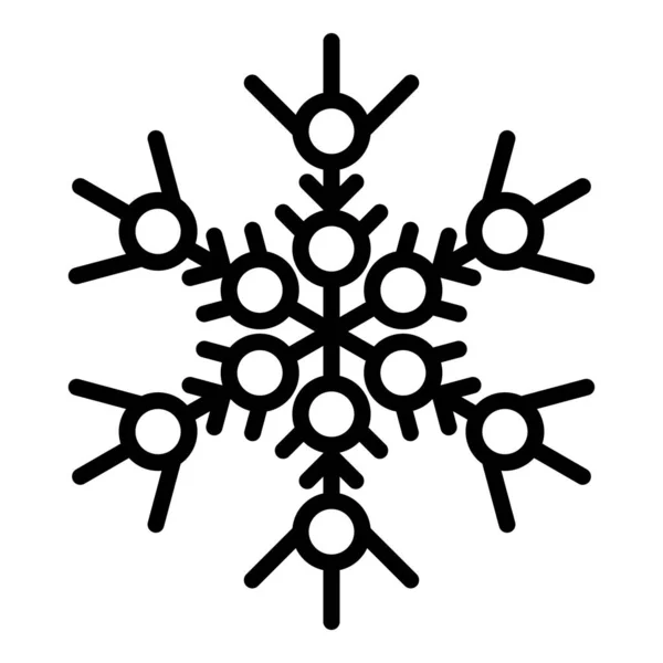 Símbolo ícone floco de neve, estilo esboço — Vetor de Stock