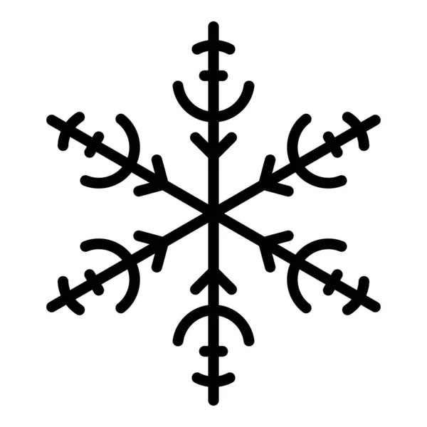 Kollektion Schneeflockensymbol, Umrissstil — Stockvektor