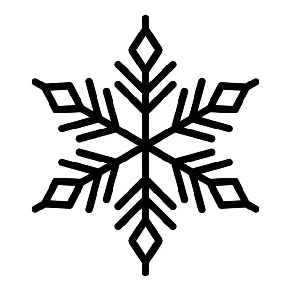 Fête icône flocon de neige, style contour — Image vectorielle