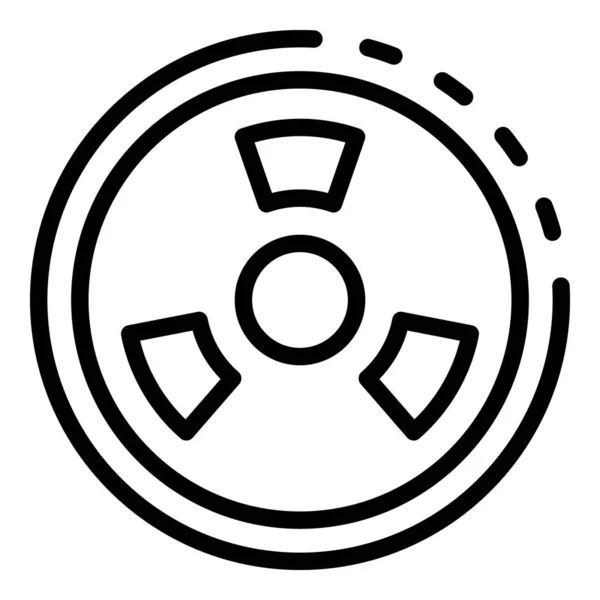 Ícone de círculo de radiação, estilo esboço — Vetor de Stock