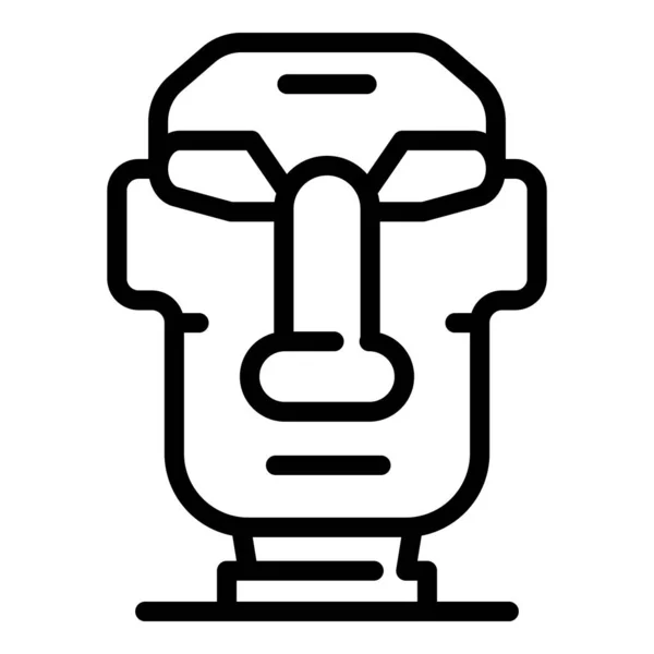 Paskalya Adası moai heykel simgesi, taslak tarzı — Stok Vektör