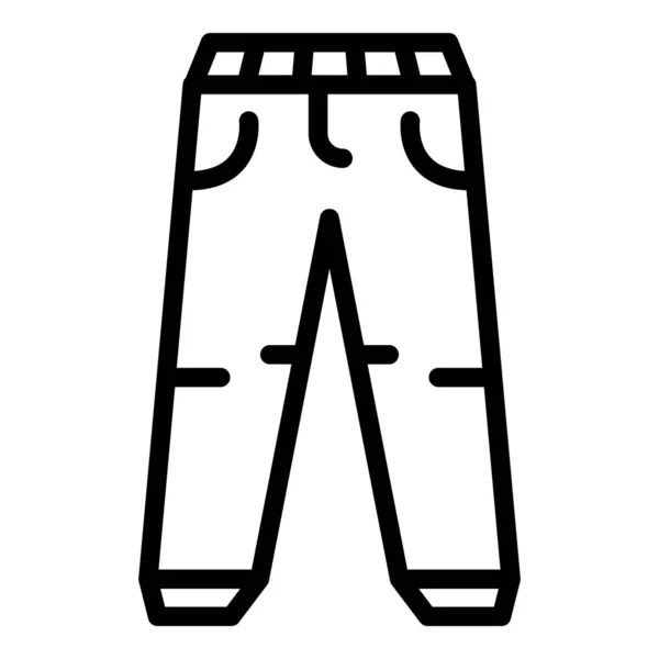Men jeans icon, outline style — ストックベクタ
