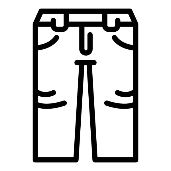 Fashion jeans icon, outline style — 스톡 벡터