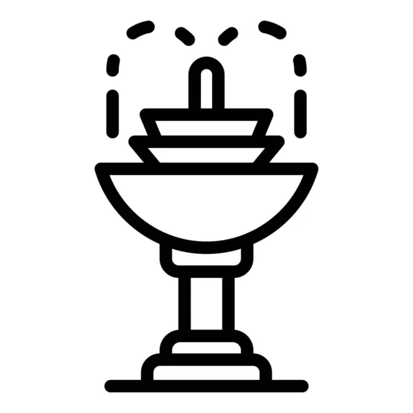 Drinking fountain icon, outline style — 스톡 벡터