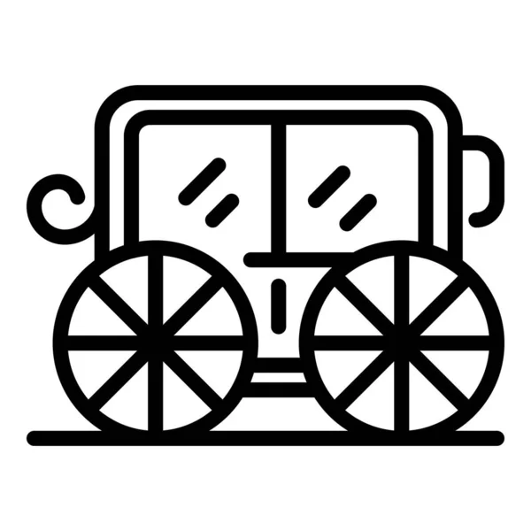 Brougham pictogram, Kaderstijl — Stockvector