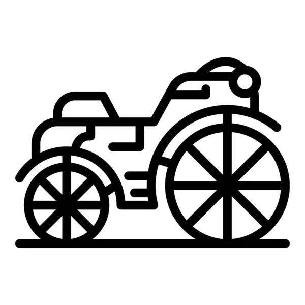 Summer brougham icon, outline style — 스톡 벡터