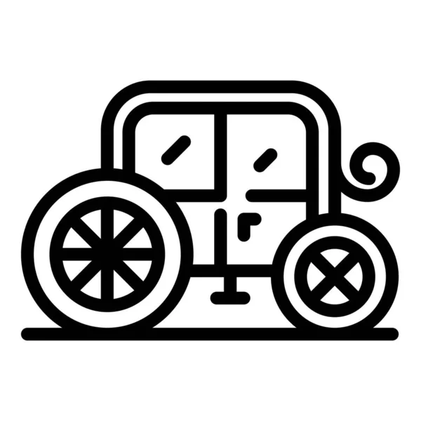 Luxury brougham icon, outline style — 图库矢量图片