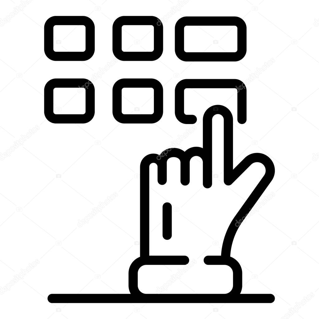 Atm buttons icon, outline style