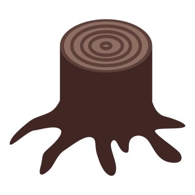 Ağaç gövdesi simgesi, izometrik biçim