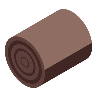 Ağaç kütüğü kesiti simgesi, izometrik biçim