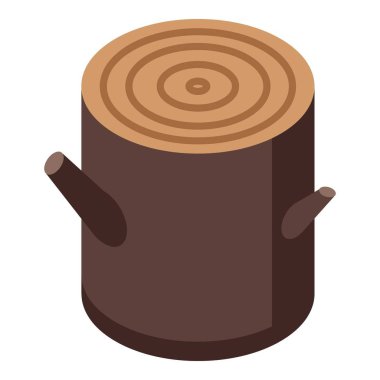 Ağaç kütüğü simgesi, izometrik biçim