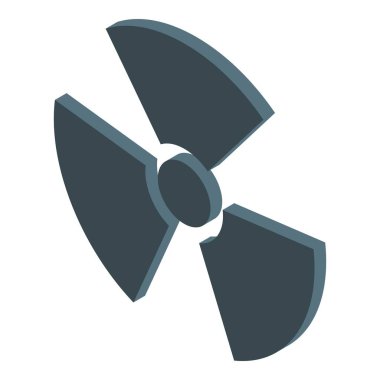 Radyasyon nükleer simgesi, izometrik biçim