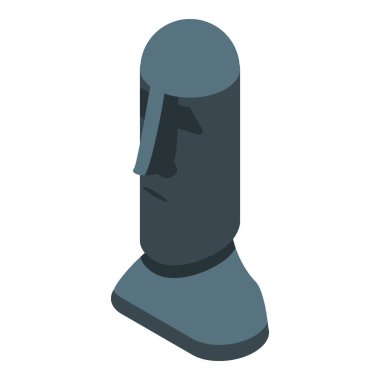 Antik heykel baş simgesi, izometrik biçim