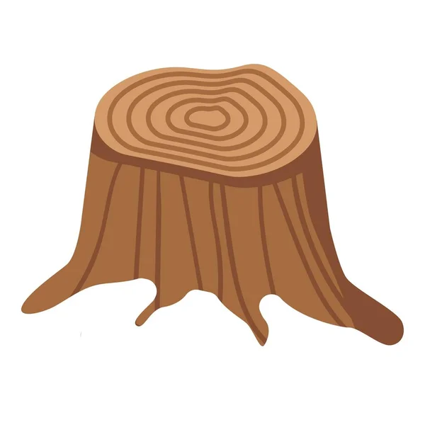 Section stump icon, isometric style — 스톡 벡터