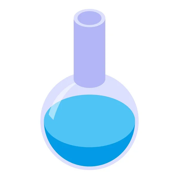 Chemical flask icon, isometric style — Stock Vector