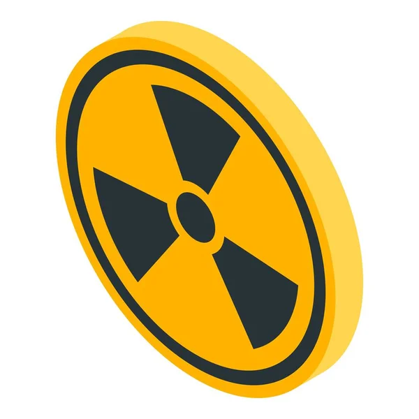 Círculo ícone de radiação moderna, estilo isométrico —  Vetores de Stock