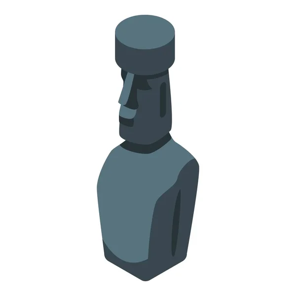 Icône statue île de Pâques, style isométrique — Image vectorielle
