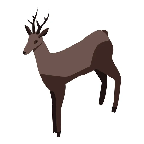 Icono de ciervo de Navidad, estilo isométrico — Vector de stock