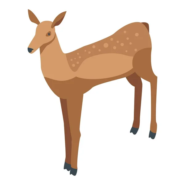 Bambi-Hirsch-Ikone, isometrischer Stil — Stockvektor