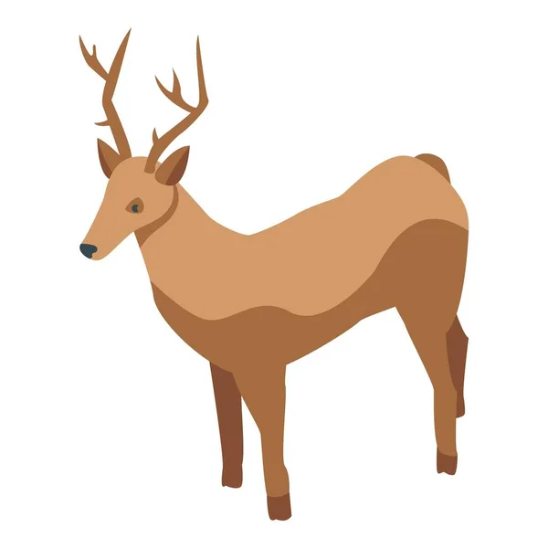 鹿のペットのアイコン、アイソメトリックスタイル — ストックベクタ
