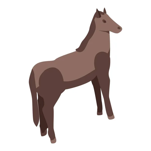 Wild horse icon, isometric style — 스톡 벡터