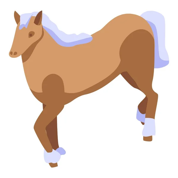 Ride horse icon, isometric style — 스톡 벡터