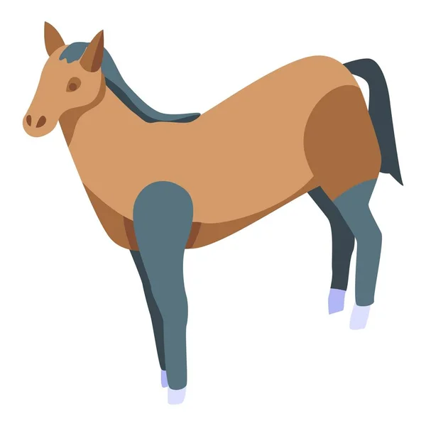Trophy horse icon, isometric style — 스톡 벡터