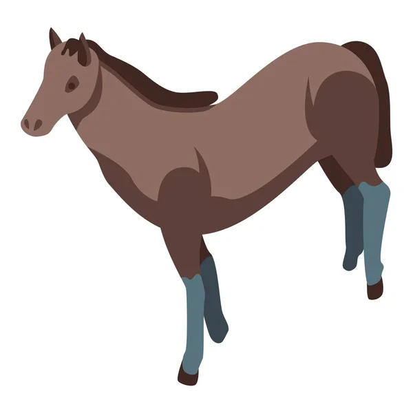 Mustang horse icon, isometric style — 스톡 벡터