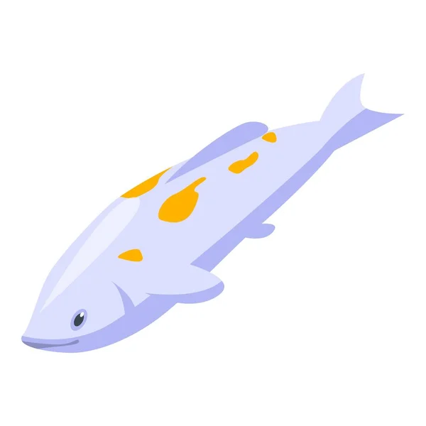 China koi carp icon, isometric style — Stock Vector