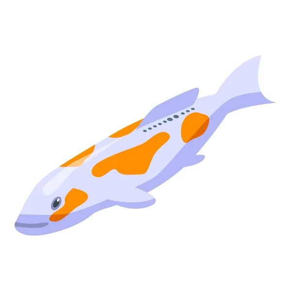 自然鯉のアイコン、等方式 — ストックベクタ