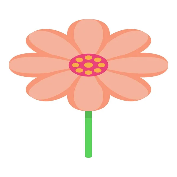 Samurai flower icon, isometric style — 스톡 벡터
