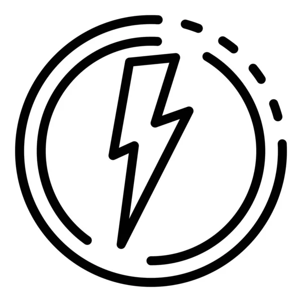 Electric energy icon, outline style — 스톡 벡터