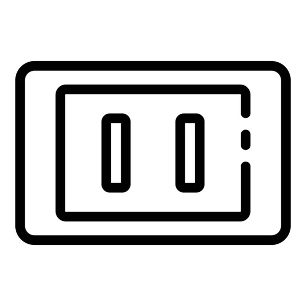 Ref-line socket icon, outline style — стоковый вектор
