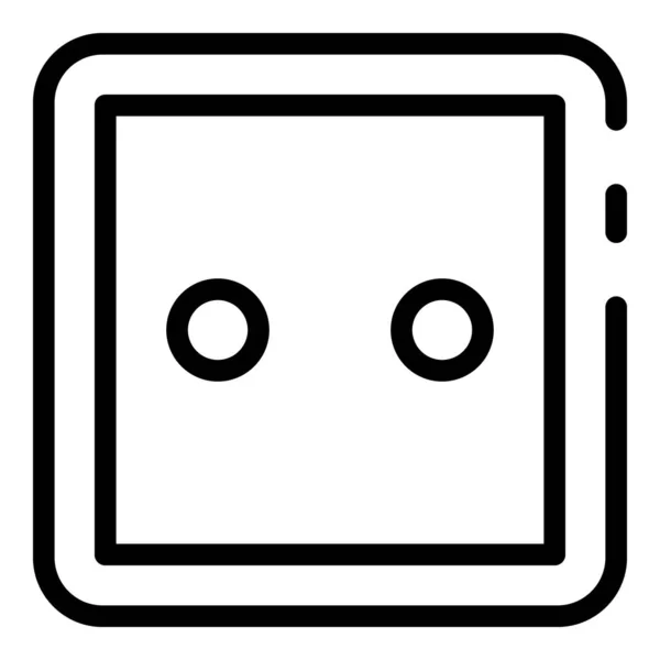 Klassieke socket icoon, outline stijl — Stockvector