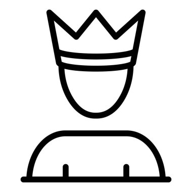 Taç simgesi olan adam, taslak biçimi