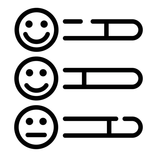 Smile Feedback Symbol, Umriss Stil — Stockvektor