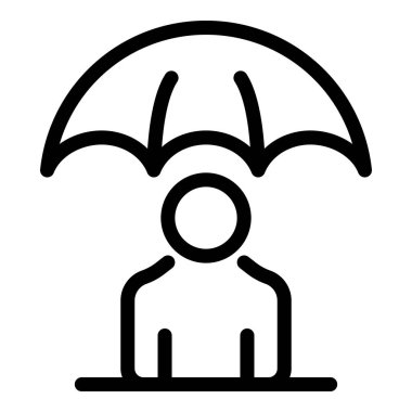 Şemsiye simgesini, taslak biçimini koru