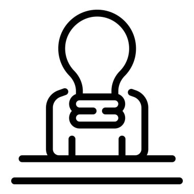 Ampul fikir işçisi simgesi, taslak biçimi